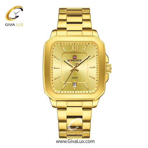 ساعت مچی اورجینال مردانه ناوی فورس|Naviforce|نوی فورس|نیوی فورس طلایی | طلایی| طلایی| کد رفرنس NF9239 G/G/G